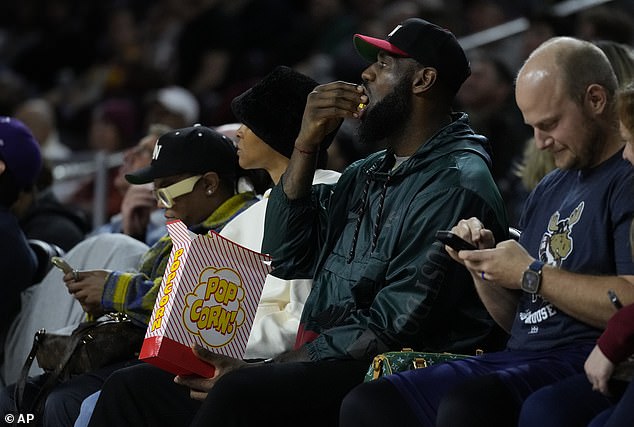 LeBron James and Savannah's love shines through: Cherishing Son Bronny's romantic moments mid-game as USC falls to Washington State