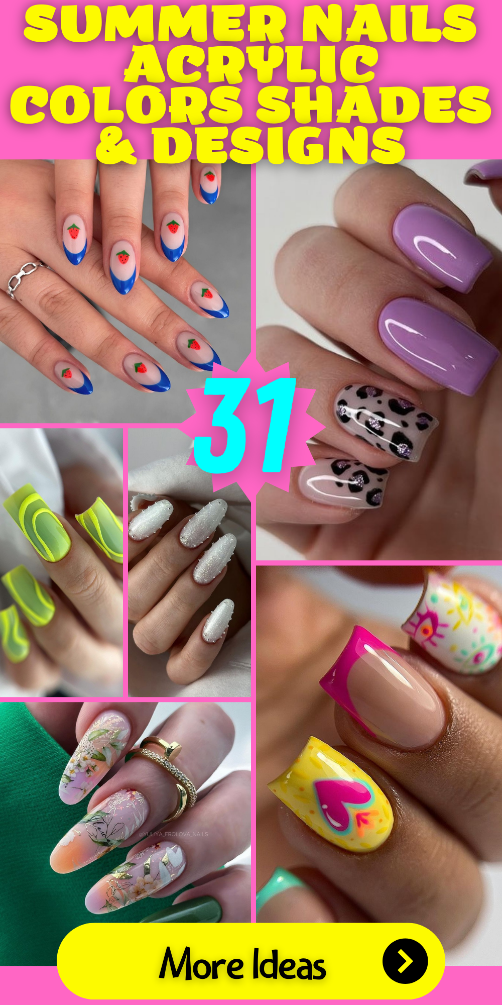 Trendy Acrylic Colors and Designs for Your Summer Nail Inspiration