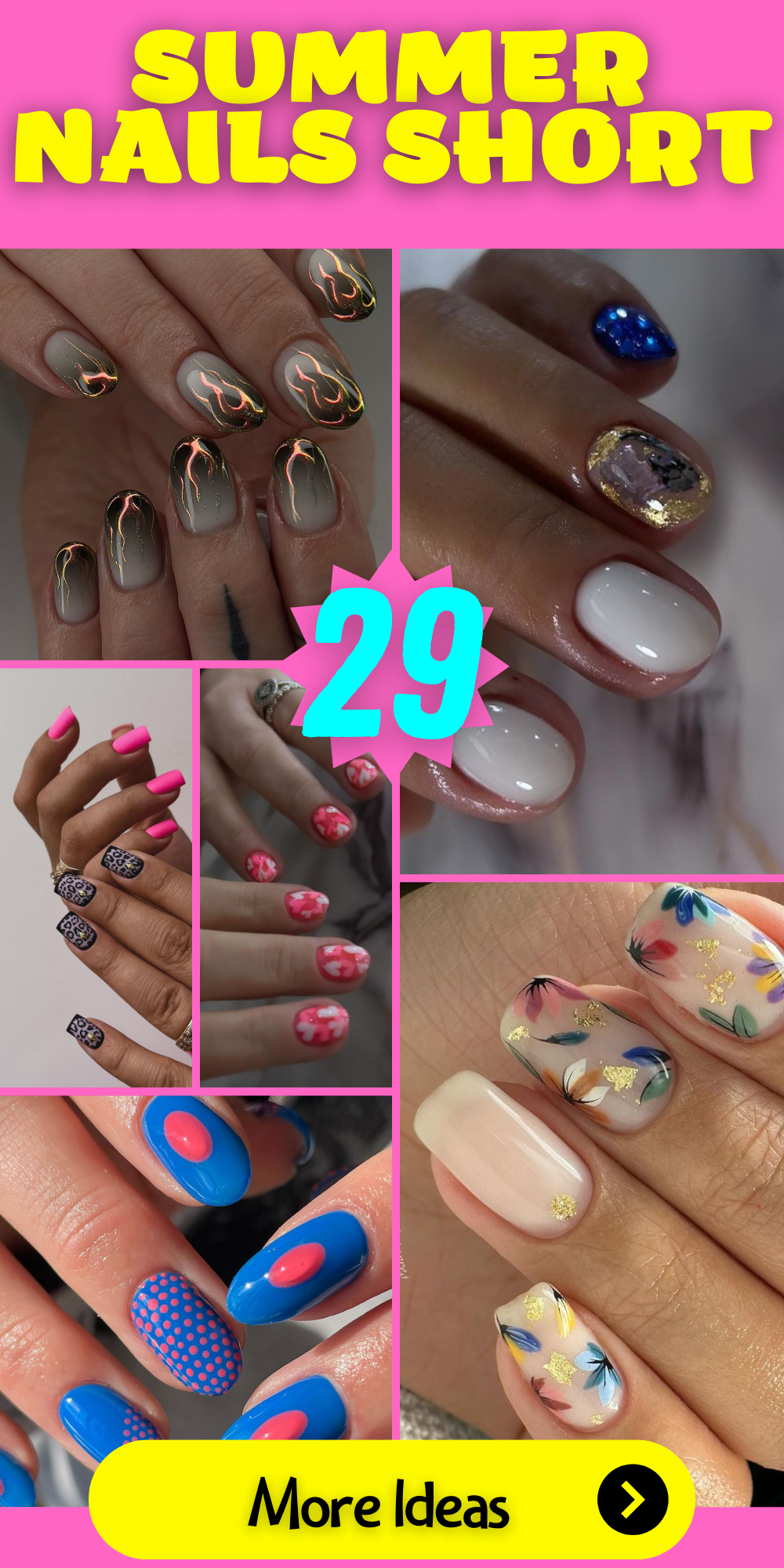 Showcasing Stunning Summer Nails for Short Lengths