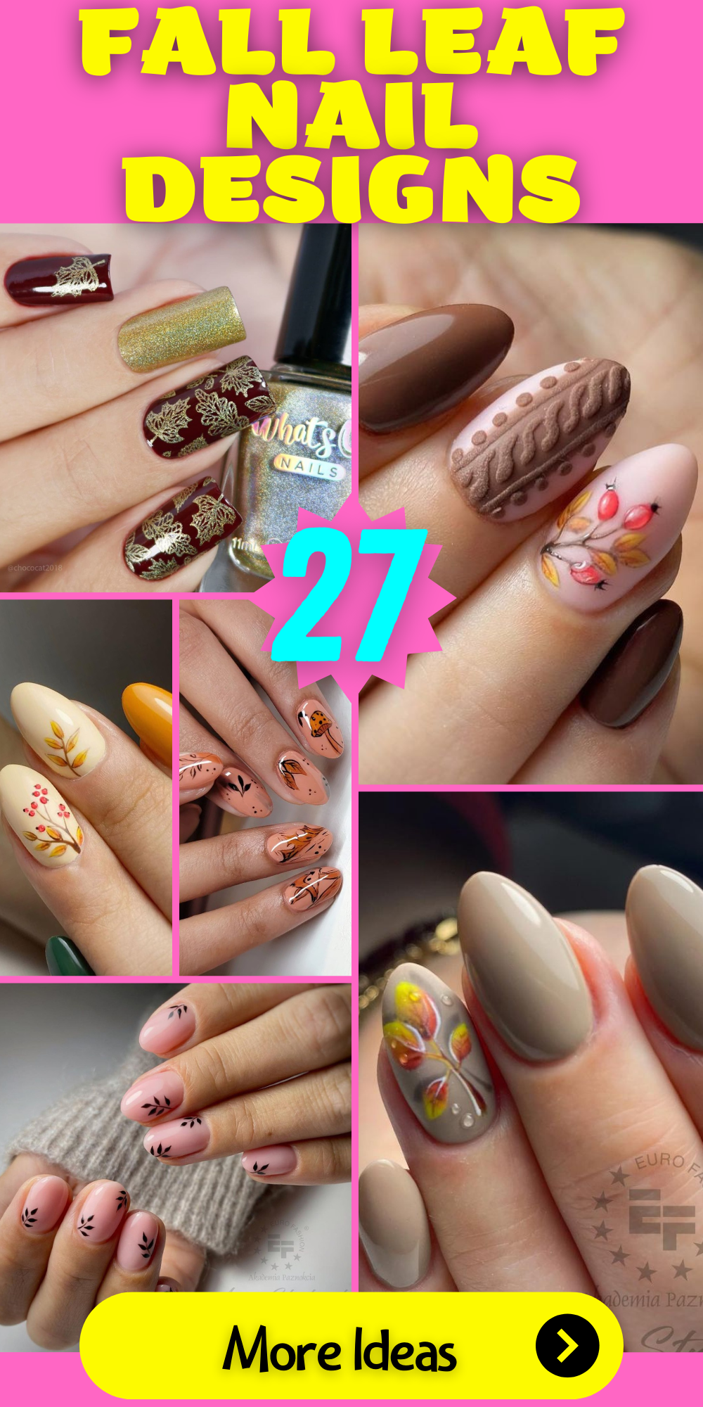 Fall Leaf Nail Designs: 27 Gorgeous Ideas for Your Autumn Look