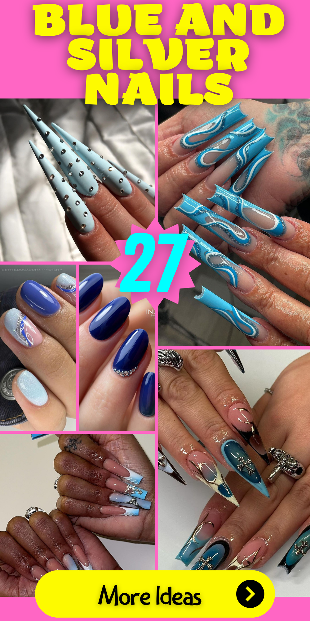 27 Stunning Blue and Silver Nails Ideas for Your Next Manicure