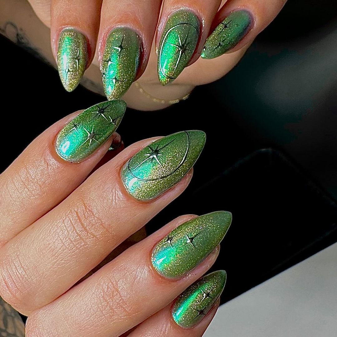 29 Ideas for Fall Green Nails