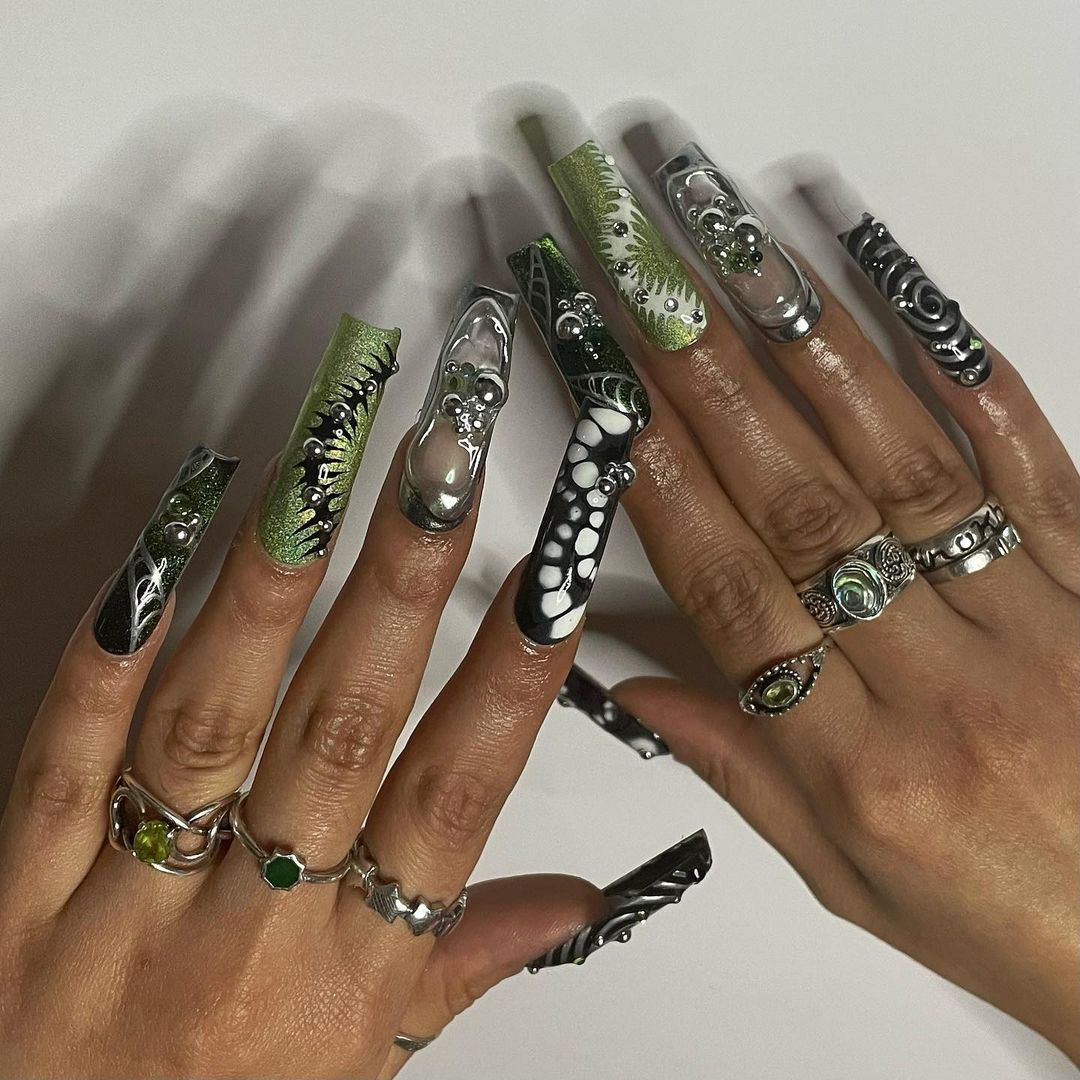 29 Ideas for Fall Green Nails