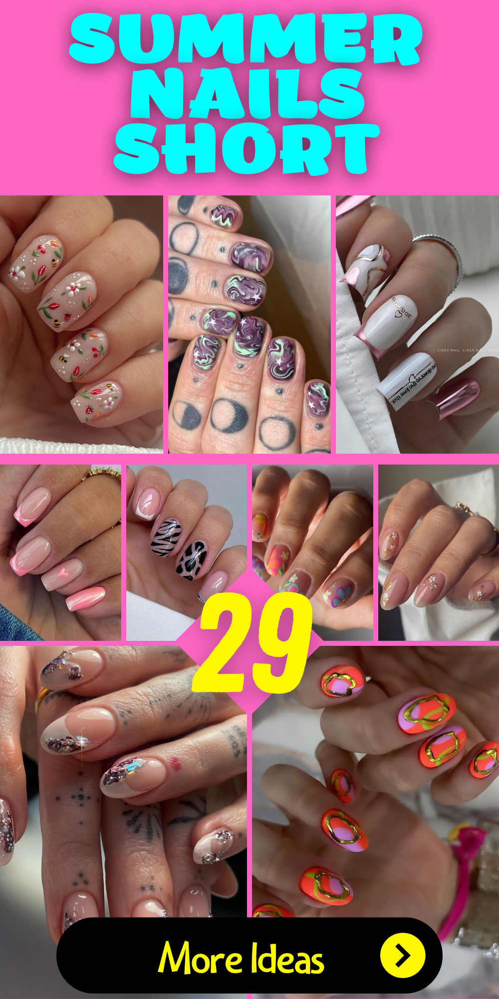 Showcasing Stunning Summer Nails for Short Lengths