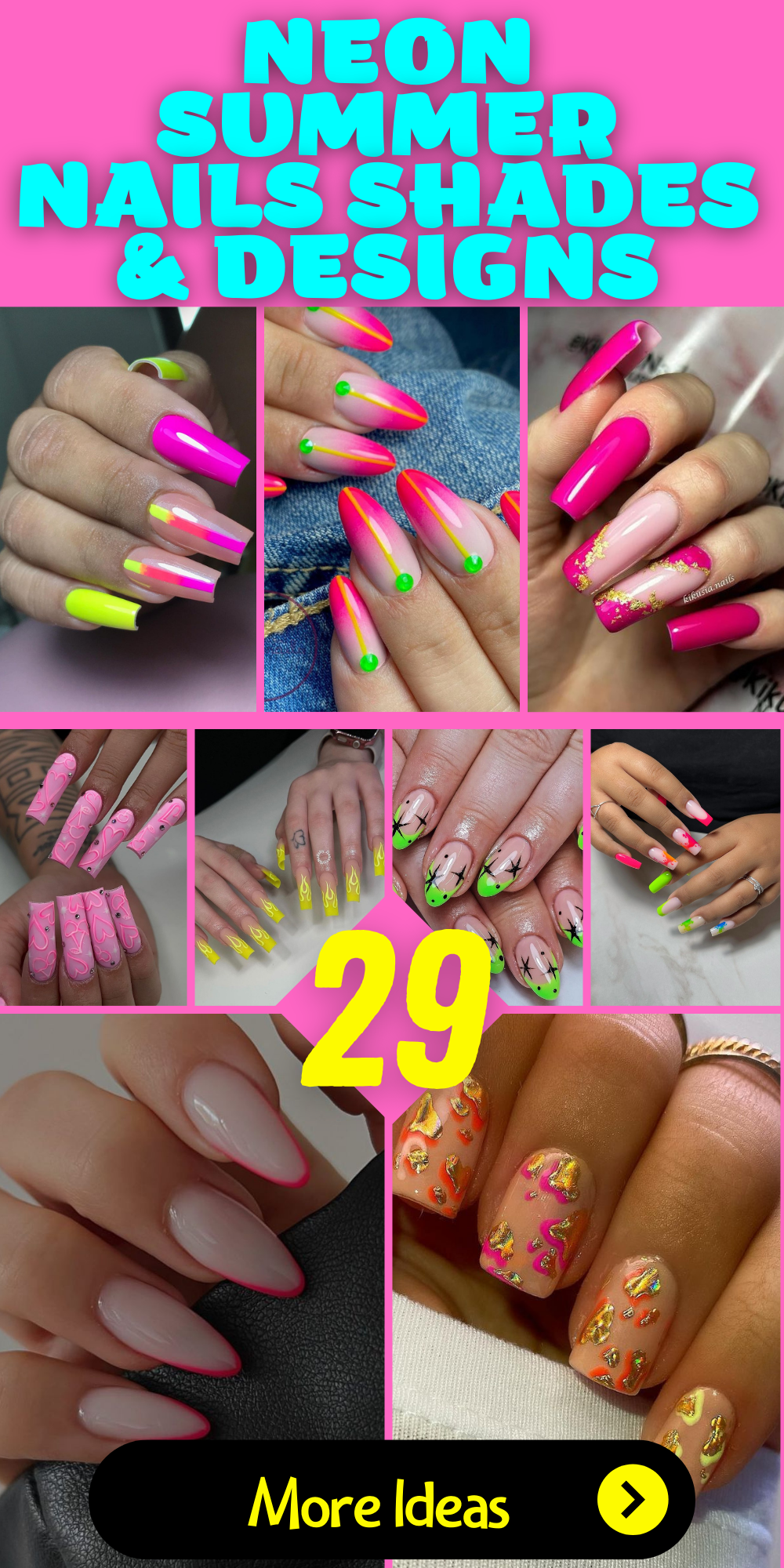 29 Neon Summer Nails: Shades & Designs to Brighten Your Look