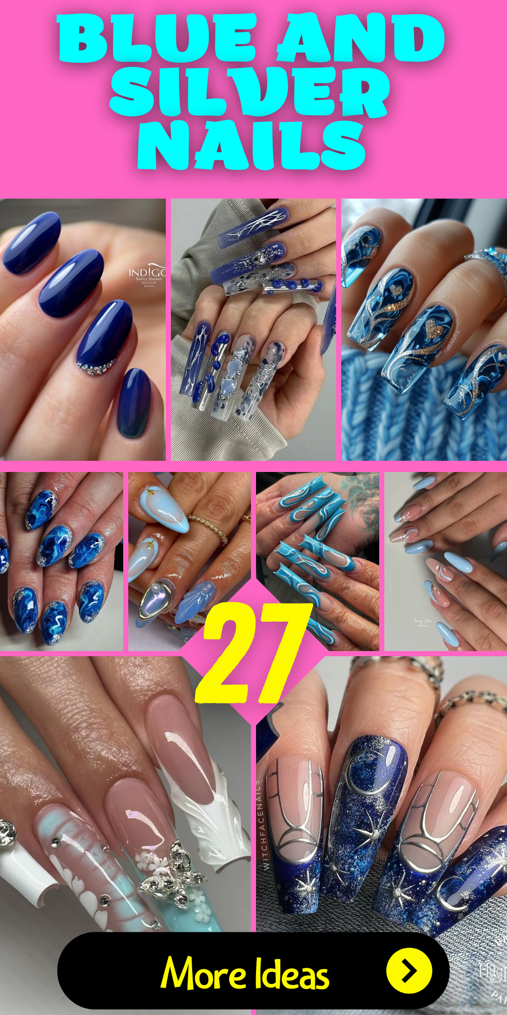 27 Stunning Blue and Silver Nails Ideas for Your Next Manicure