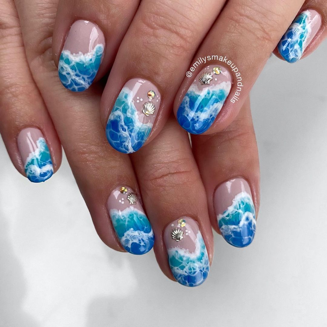 Dive into Style: 29 Ocean Nails Ideas for a Sea-Inspired Manicure