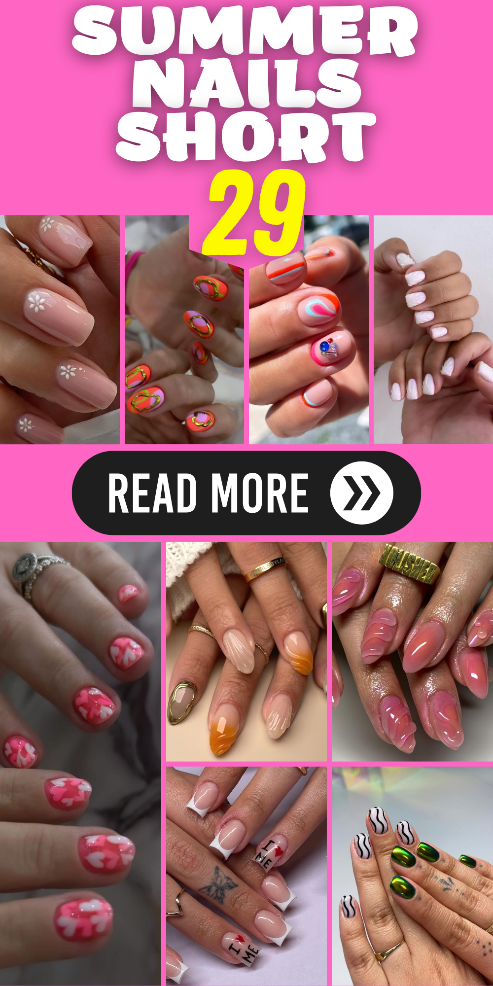 Showcasing Stunning Summer Nails for Short Lengths