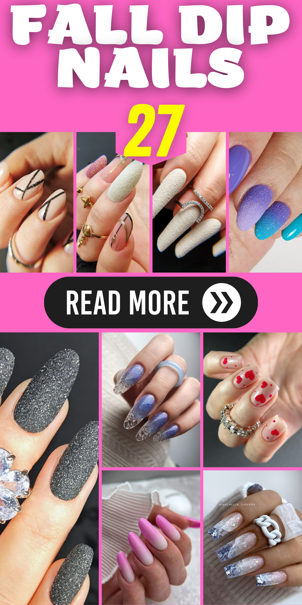 27 Captivating Ideas for Fall Dip Nails