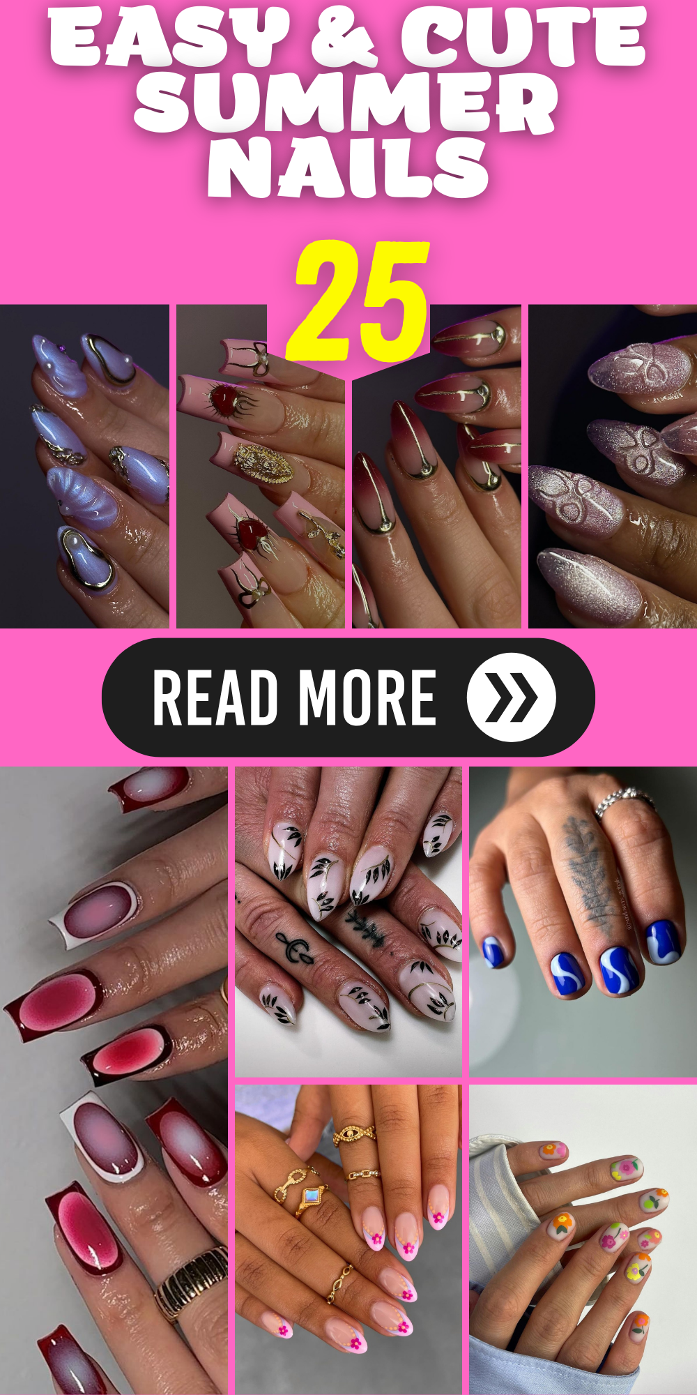 25 Easy & Cute Summer Nail Ideas for Effortless Style