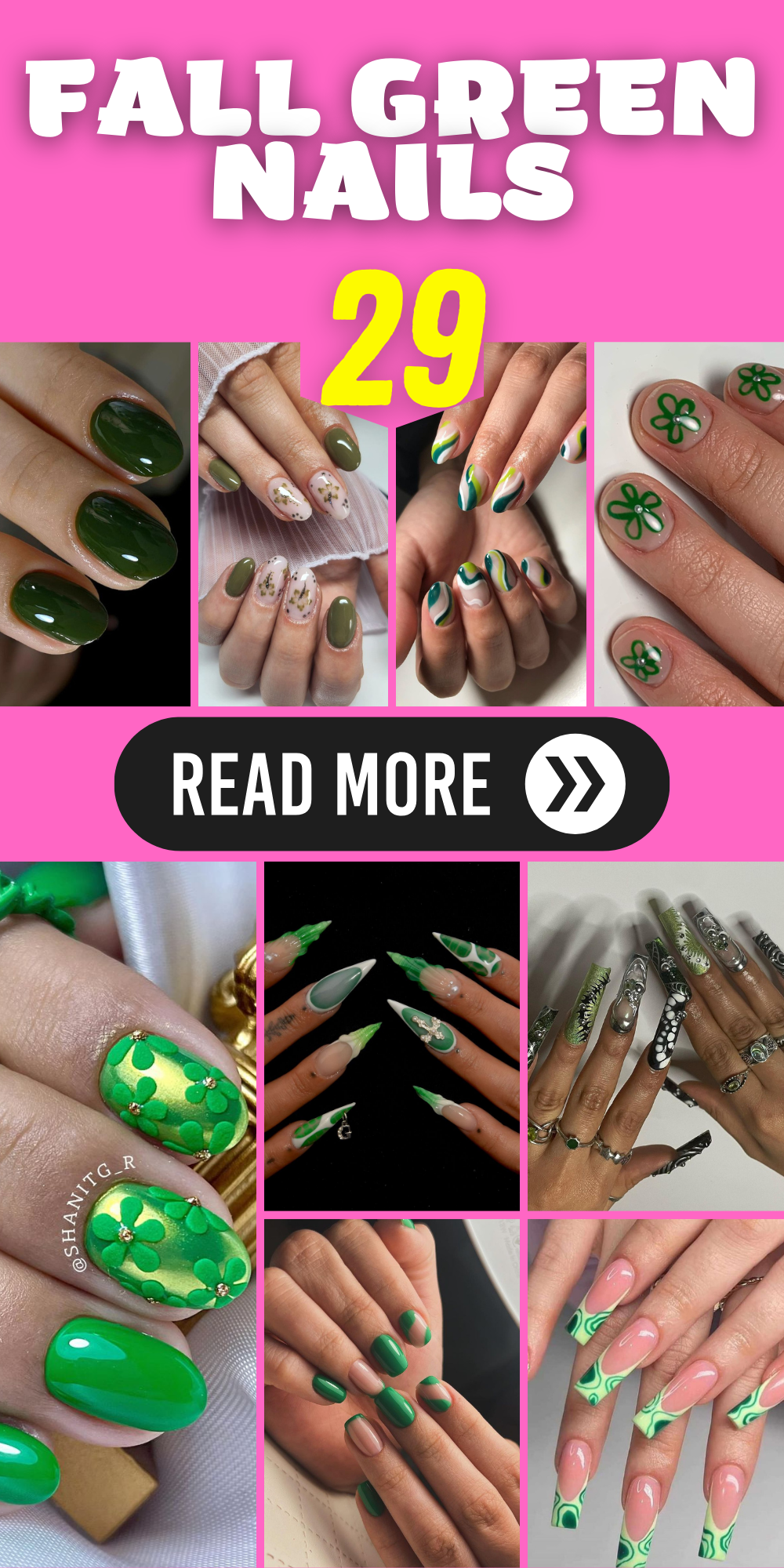 29 Ideas for Fall Green Nails