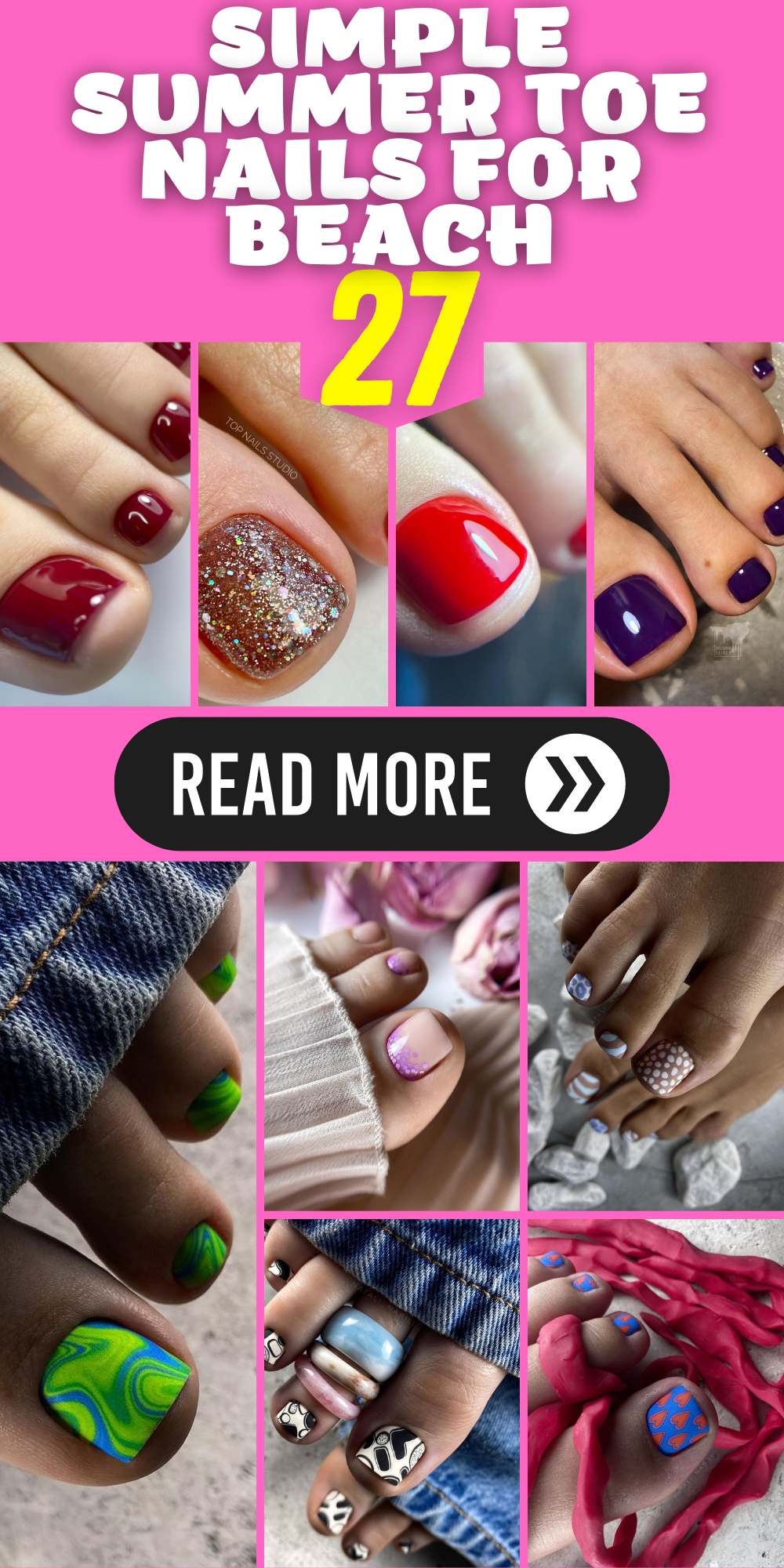 Beach-Ready Toes: Simple Summer Toe Nail Ideas