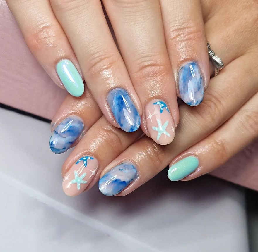 Dive into Style: 29 Ocean Nails Ideas for a Sea-Inspired Manicure