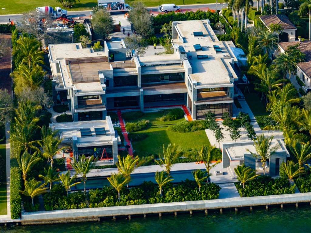 The home is located in the exclusive Indian Creek Island neighborhood in Miami.