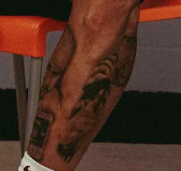 Jordan Clarkson leg tattoo