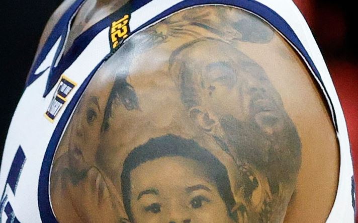 Jordan Clarkson portrait tattoo