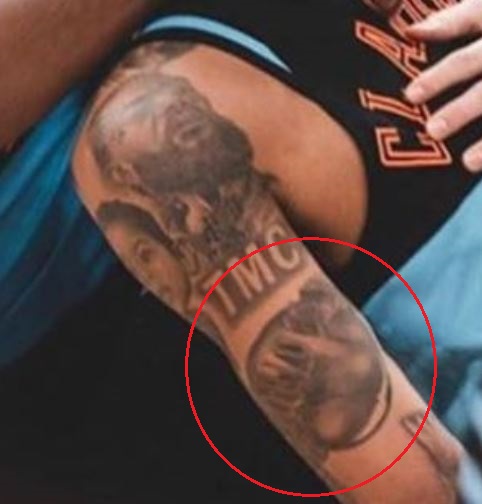 Jordan Clarkson trophy tattoo